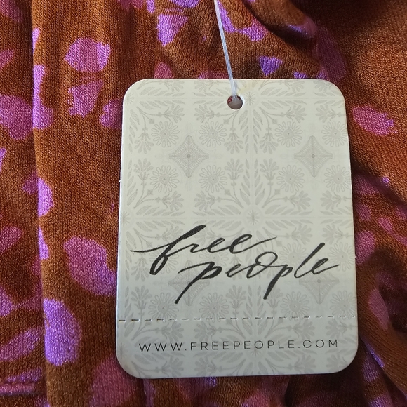 Pink and Brown Free People Women's Marseille Mini Dress - Picture 4 of 8
